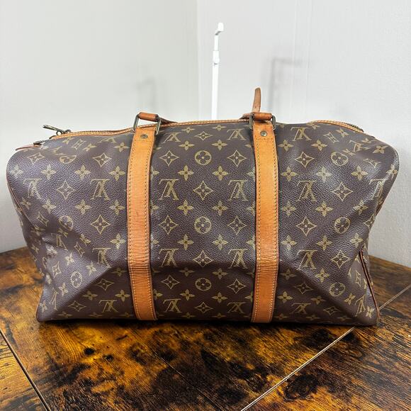 Louis Vuitton Vintage Monogram Sac Souple 45 Duffle Bag Boston Travel - Picture 2 of 16